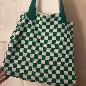 Green Checkered Bag 3 Piece